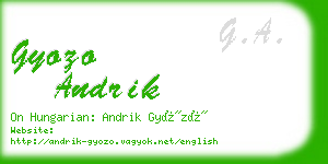 gyozo andrik business card